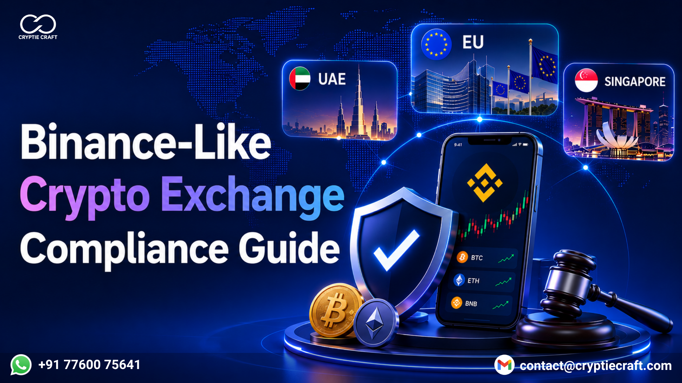 Binance-Like Crypto Exchange Compliance in 2026: UAE, EU & Singapore Guide